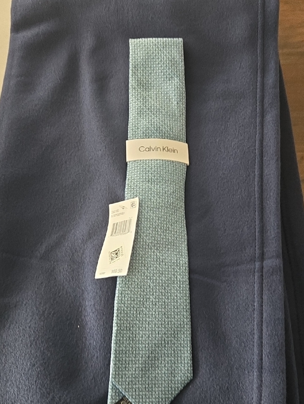 Calvin Klein Seafoam Green Textured Tie